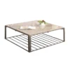 modern square faux marble coffee table
