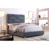 Gray Upholstered Bed