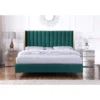 Green Velvet Upholstered Bed