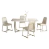 Modern Dining Room Set with Leather Chairs