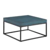 dark blue rustic square coffee table