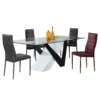 dining set with leather chairs