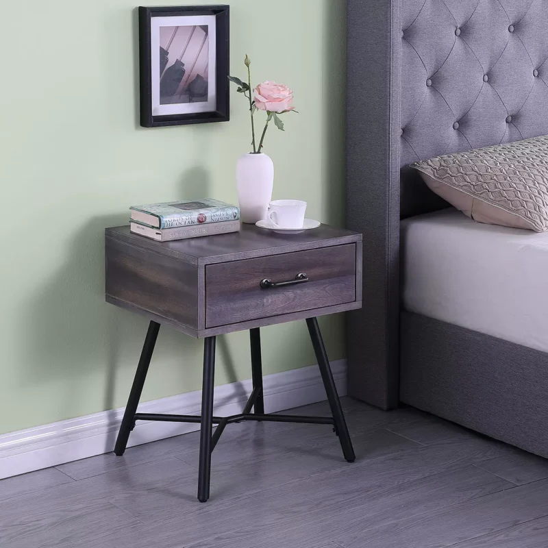 end table with metal legs for bedroom