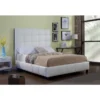 faux leather bed