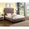 faux leather platform bed
