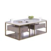 rectangular marble coffee table