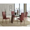 leather dining room set brown chair