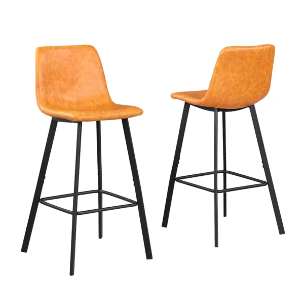 light brown low back bar stools