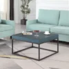 living room coffee table with metal frame