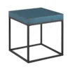 mcm side table with metal legs and wooden top