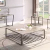 modern square faux marble coffee table