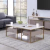 modern square faux marble coffee table for living room