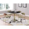 round metal dining table