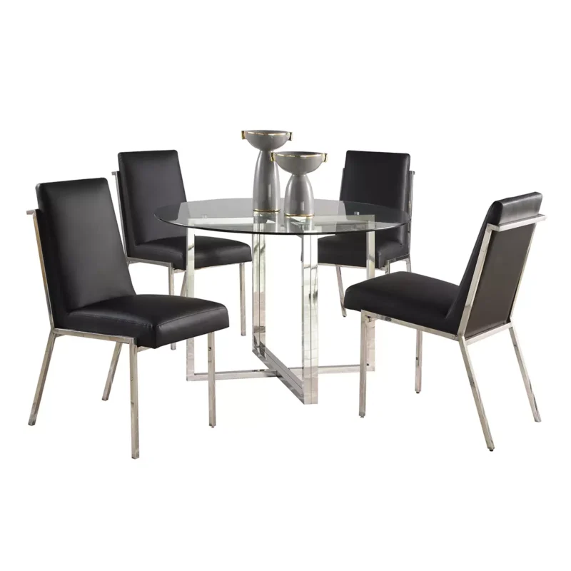 stainless steel dining room table