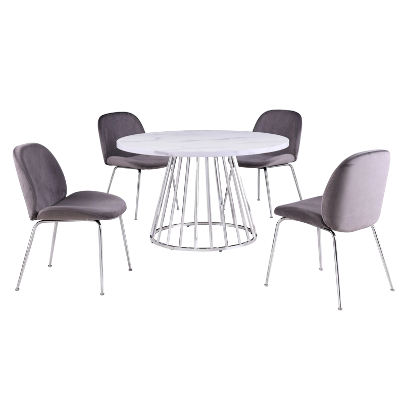 stainless steel dining table set