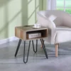 tural wood end table for living room