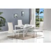 white metal dining set