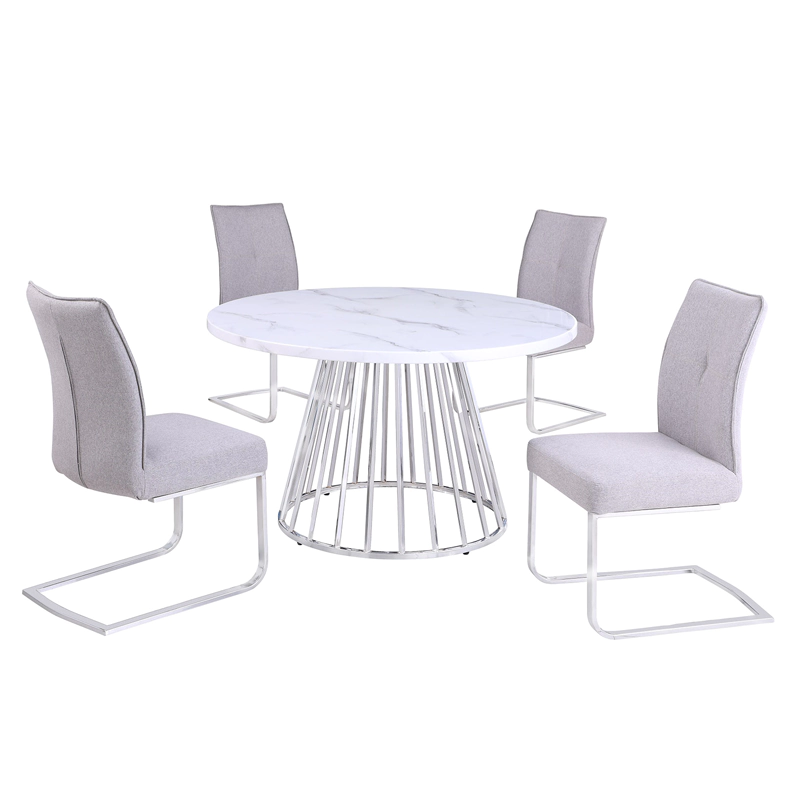 white round dining set 4 chairs