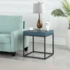 wood and metal side table