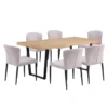 wood metal dining table