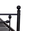 black heavy duty metal bed frame