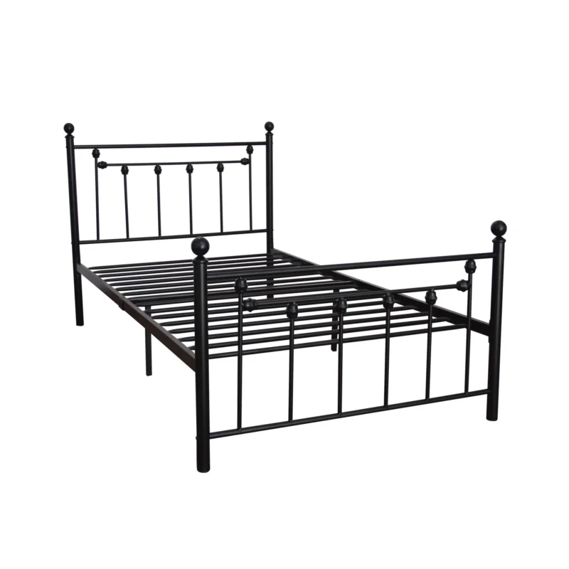 black twin size heavy duty metal bed frame