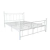 white queen size heavy duty metal bed frame