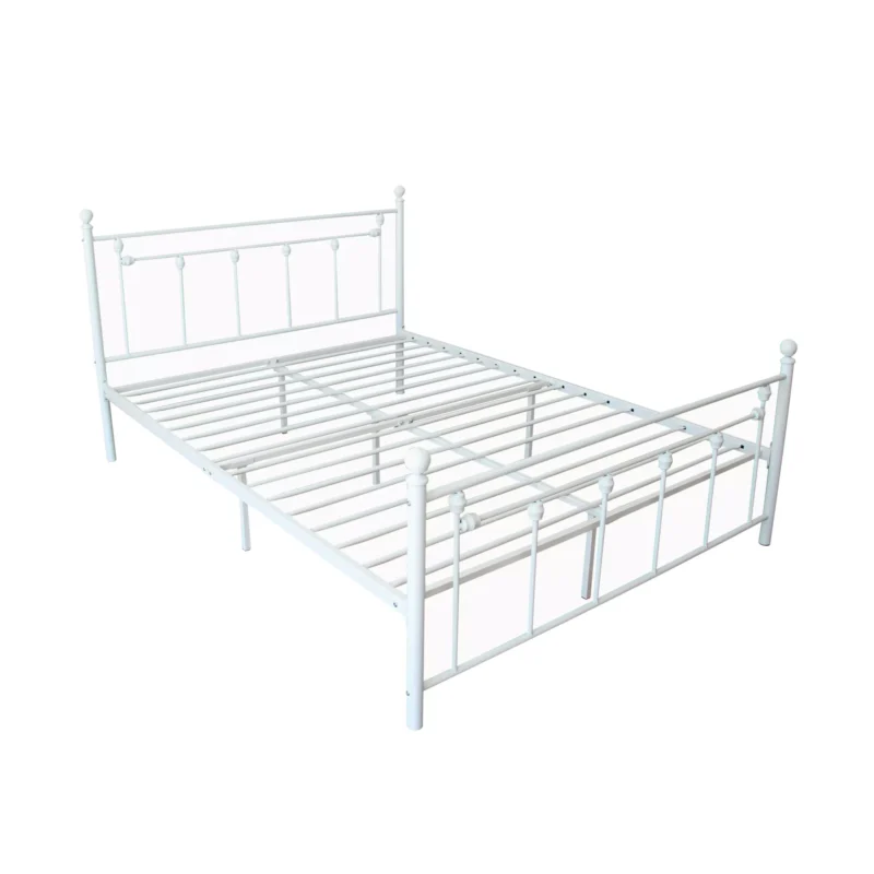 white twin size heavy duty metal bed frame