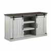 Retro TV Stand With Sliding Doors