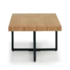 KATDANS Modern Black Metal And Wood Coffee Table-Irvine - Image 3