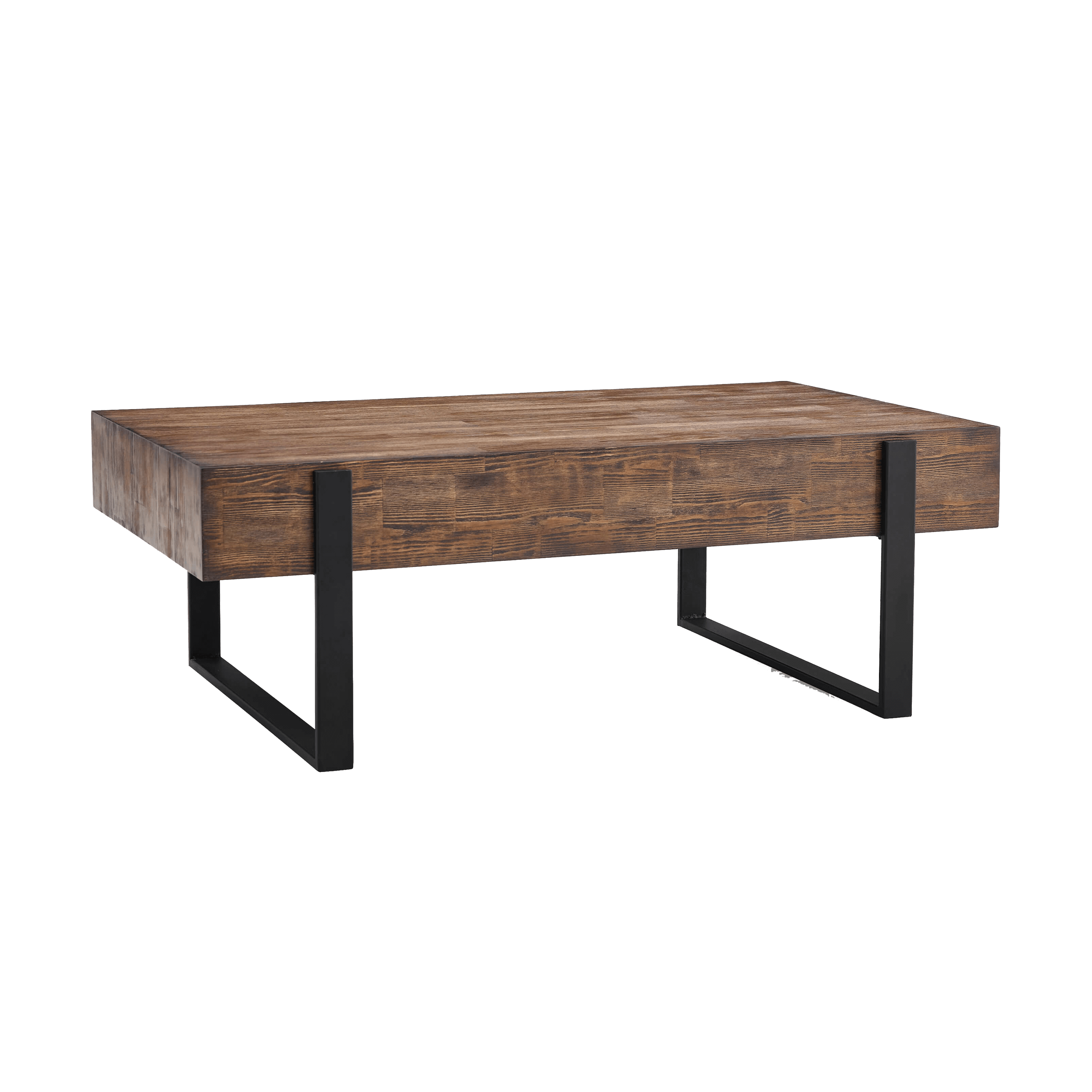 rustic rectangle wood coffee table